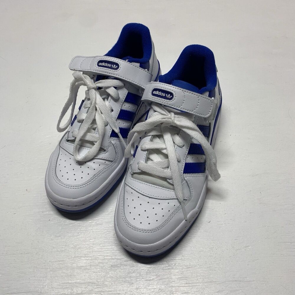 Adidas Forum Low Women Sneakers Casual Shoes Cushioned White Blue size 7.5